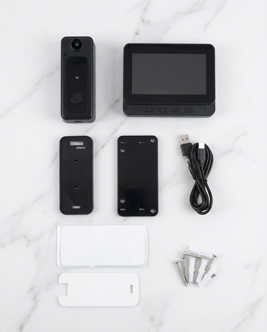 Wireless Video Doorbell 8MP – Wide-Angle HD Security Camera