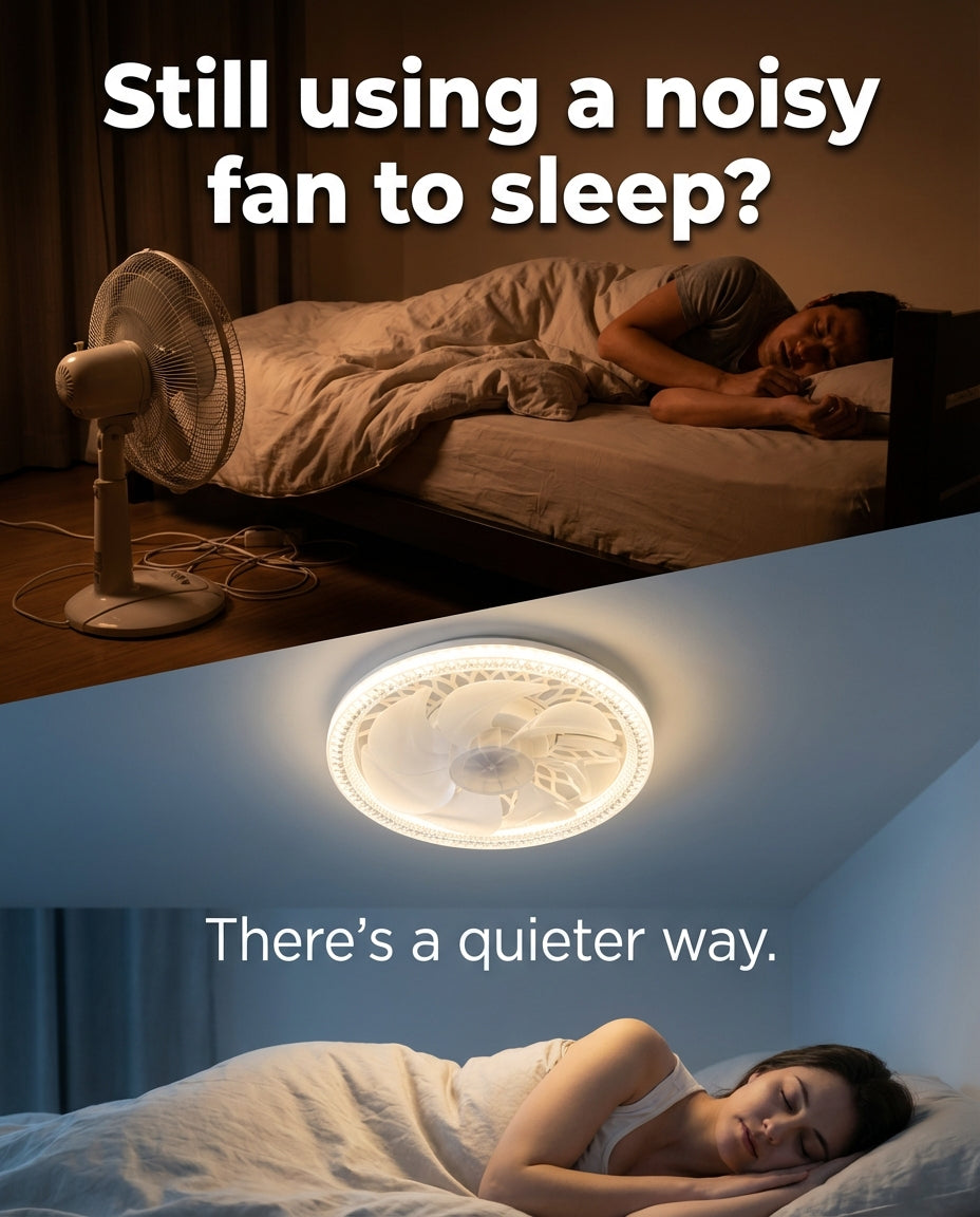 SilentBreeze AirGlow | 2-in-1 Ceiling Fan & Light