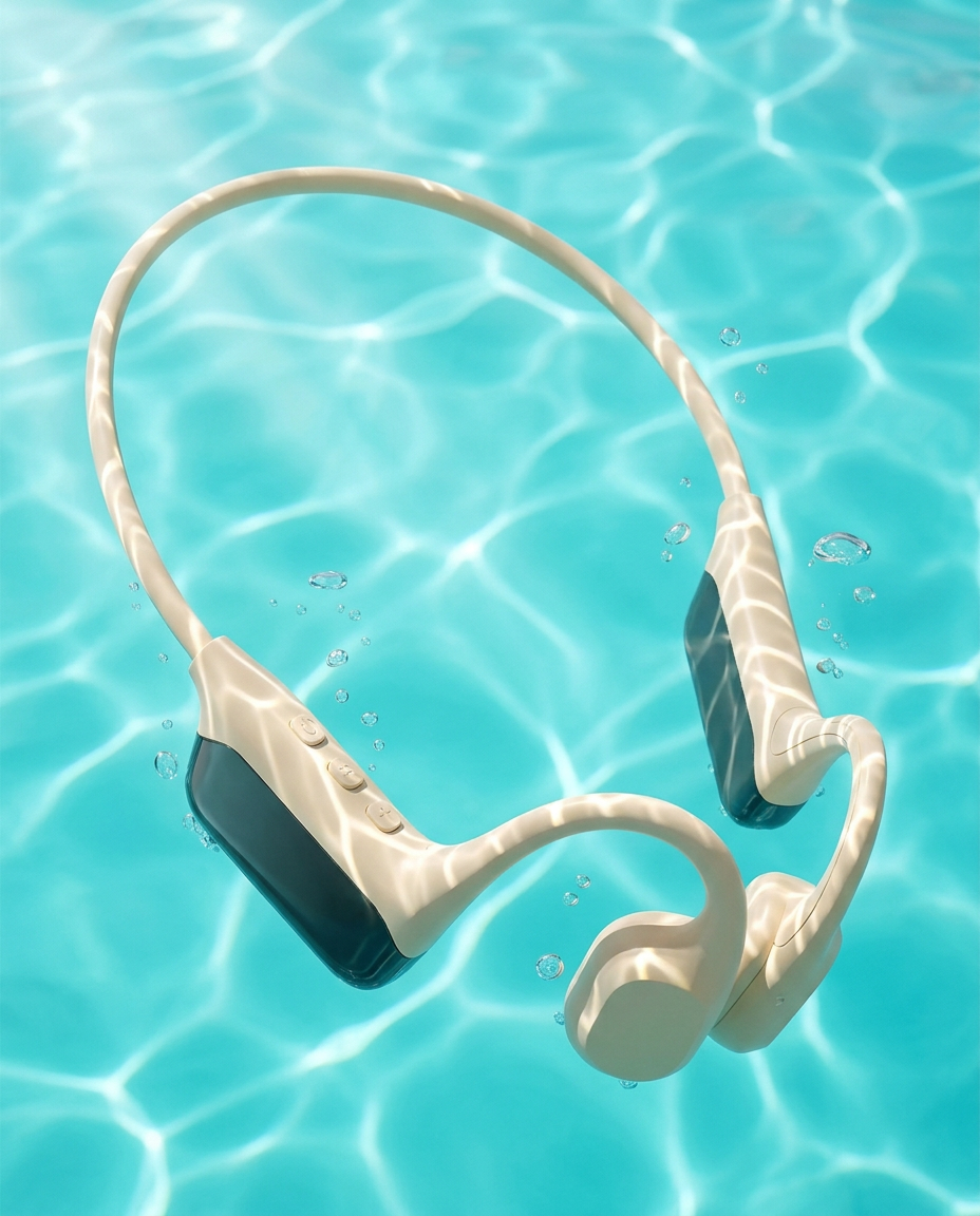Waterproof Swimming Headphones | 32GB MP3 Bluetooth IPX8