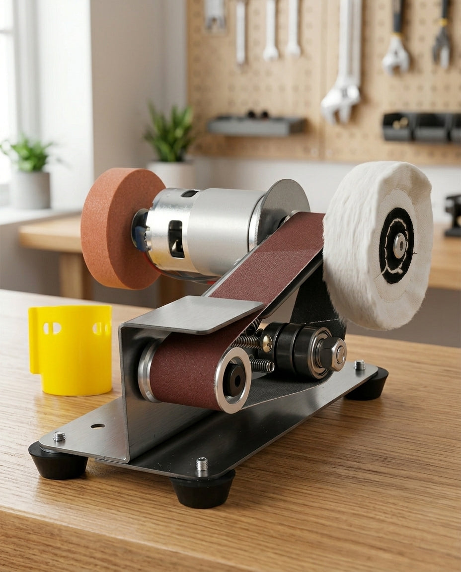 Precision Bench Trio — 3-in-1 Sharpening & Sanding Station