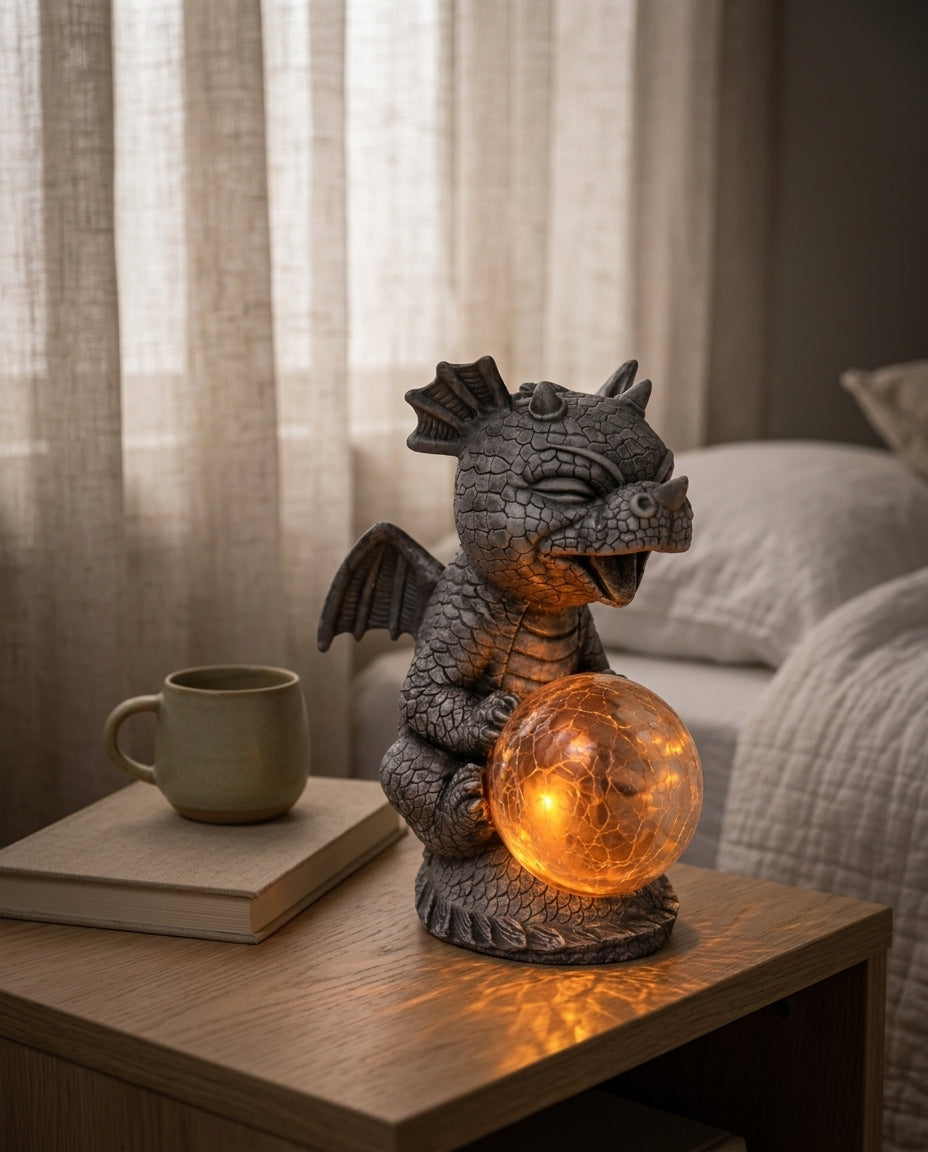 Dragon Orb LED Table Lamp – Warm Glow for Home & Office