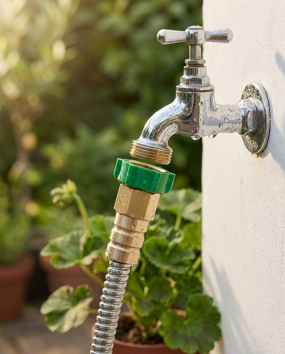 Stainless Steel Garden Hose | Brass Connector – 30 m