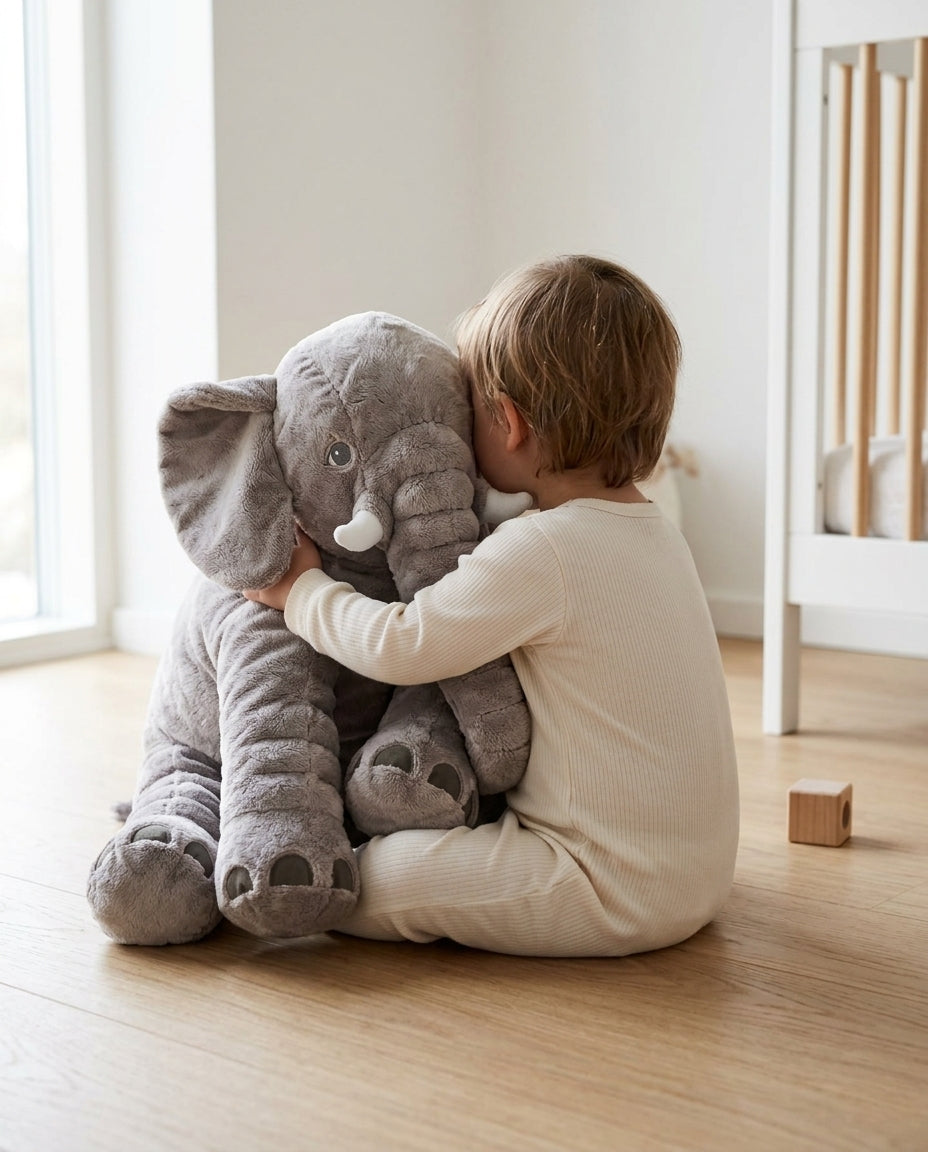 Plush Elephant Cuddle Cushion – Soft Baby Comfort Toy
