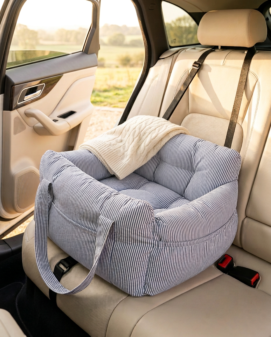 Dog Car Seat Bed | Cosy Ride Bolster – Safe & Washable