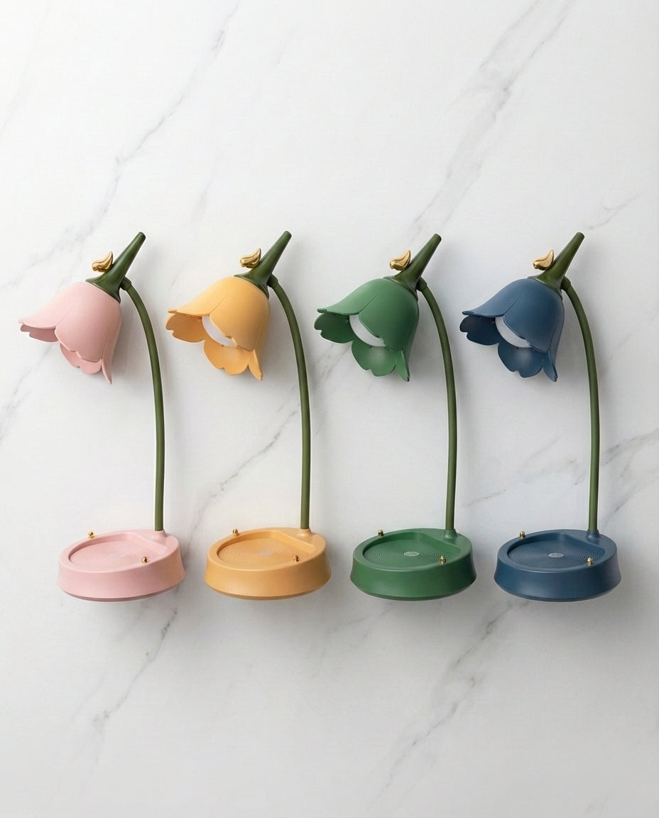 Flower Desk Lamp | Petal Night Light – Touch & Dimmable LED