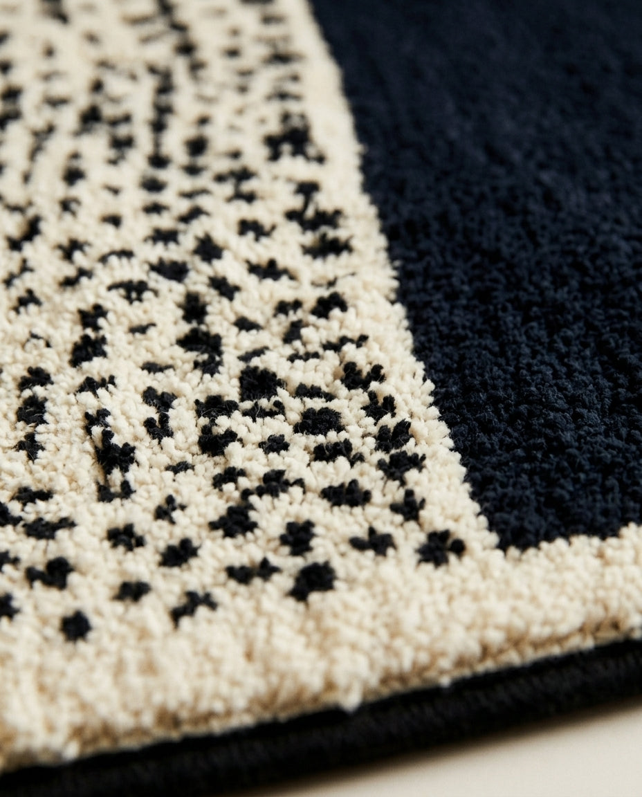 Handmade Abstract Bath Mat – Soft, Non-Slip & Stylish