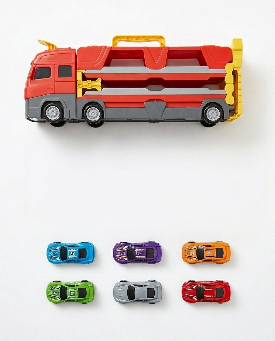 Race Track Hauler Truck Set | Kids Racing Toy