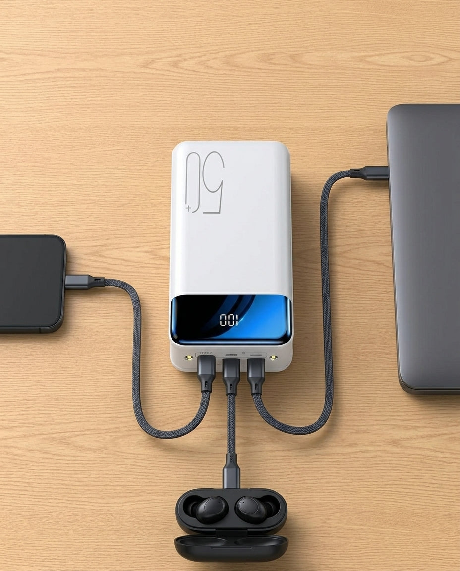 50,000mAh Power Bank | Fast Charge Phones, Tablets & Laptops