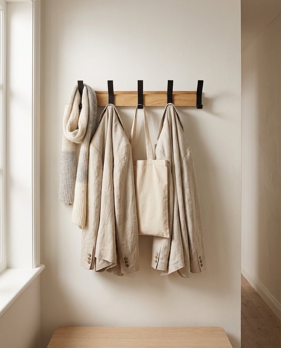 Wall Coat Rack with Movable Hooks – Nordic Flex