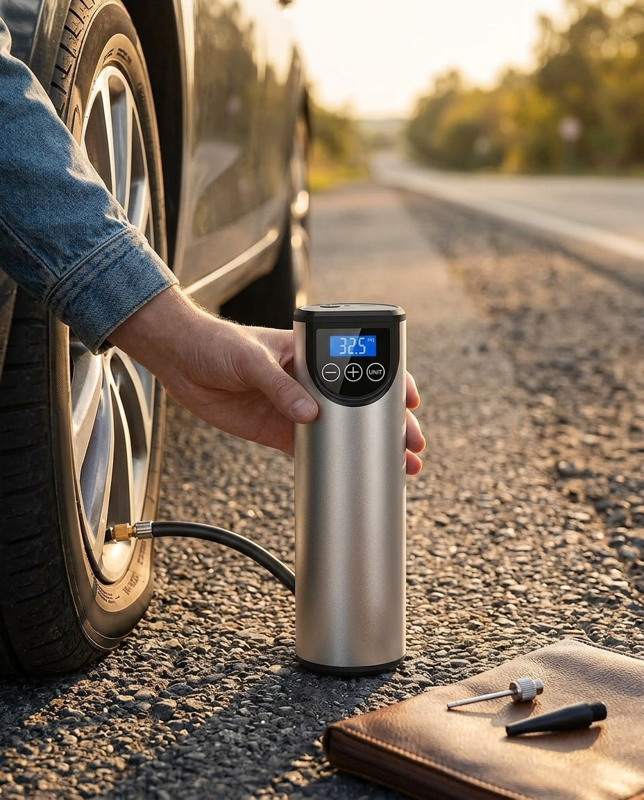 Portable Electric Air Compressor | Digital Pressure Display