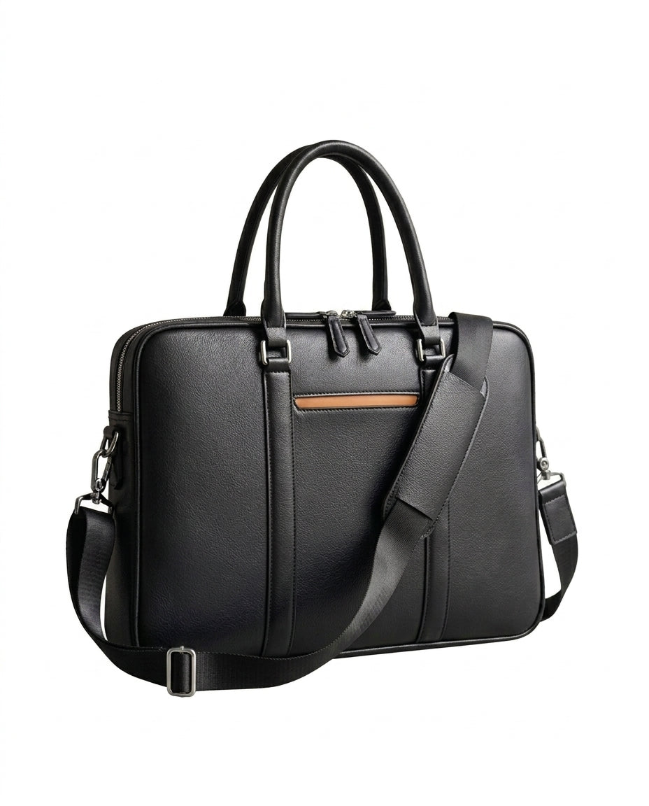 Leather Laptop Briefcase Crossbody Bag | Meridian Tote