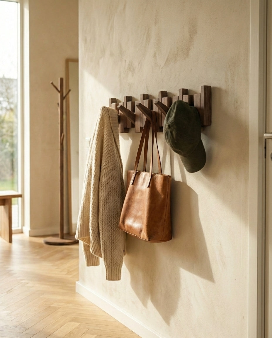 Piano Key Coat Rack – Solid Wood Wall Hook | KeyHang