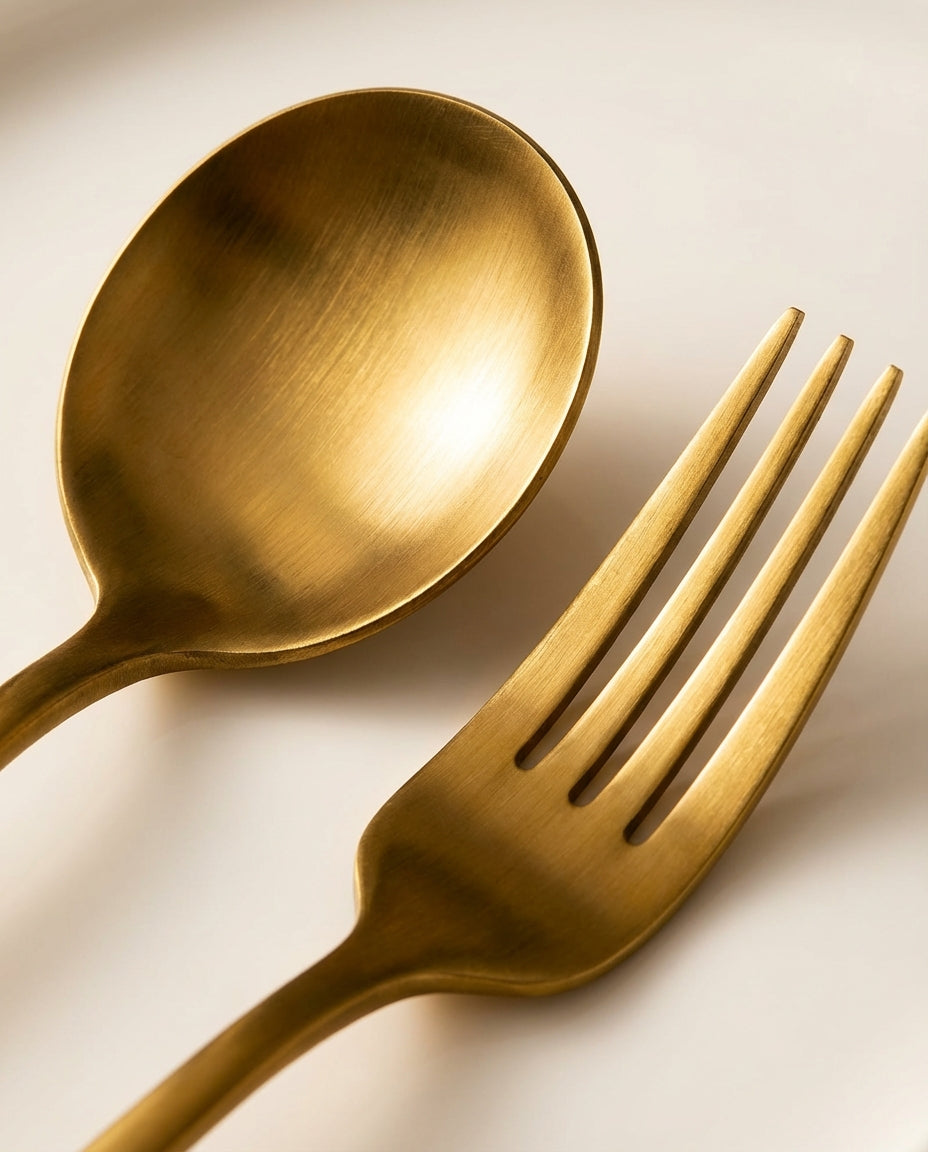 Minimalist Cutlery Set – Matte Finish Flatware for 4–16