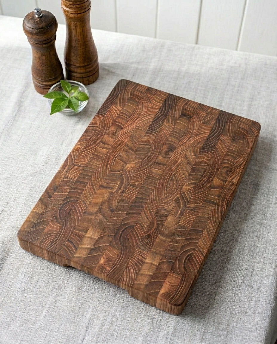 End-Grain Hardwood Chopping Board | Precision Kitchen Block