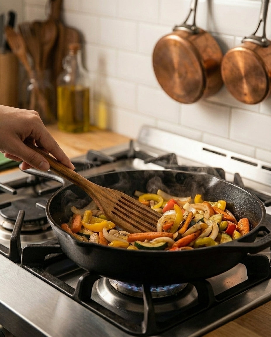 Wooden Kitchen Utensil Set | 11-Piece Food-Safe Cook's Tools