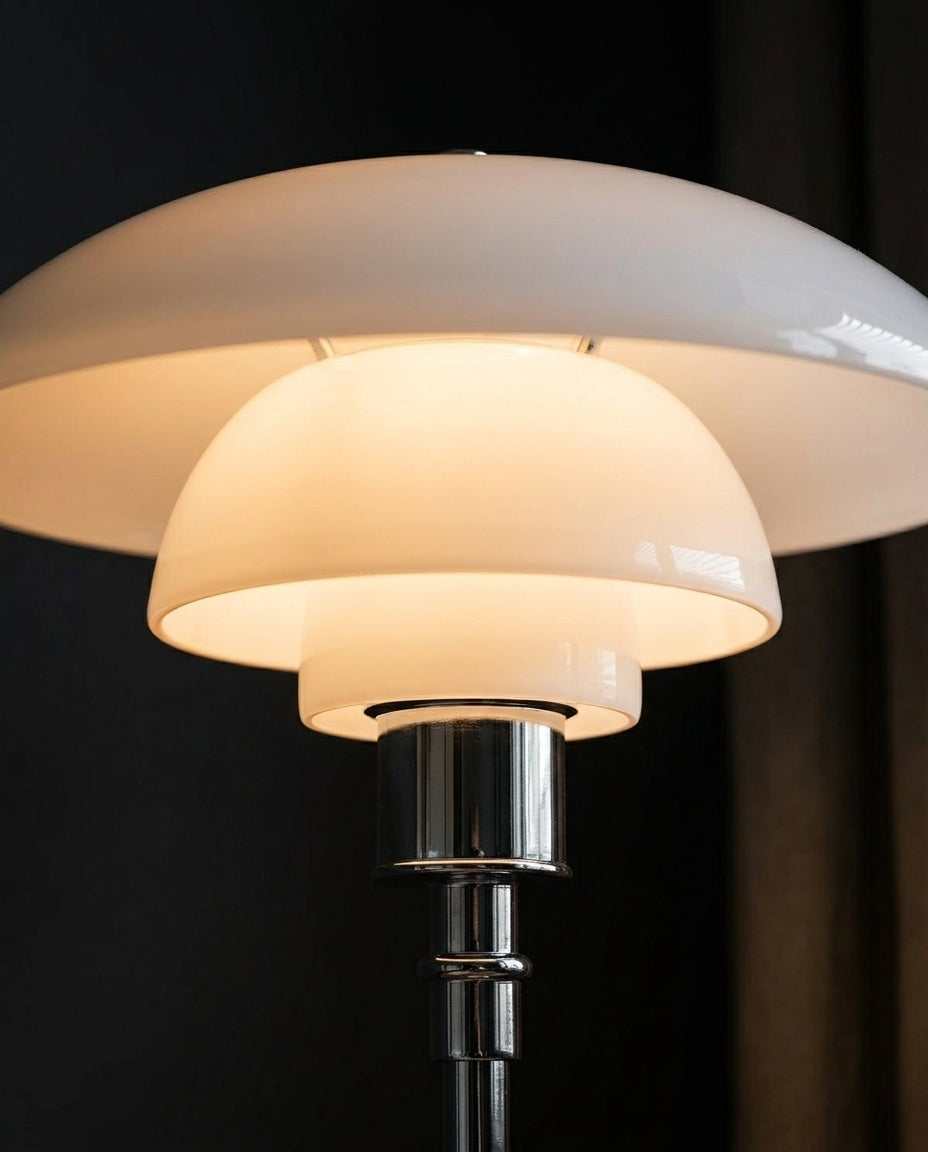 Danish LED Table Lamp – Scandinavian Design | Iron & Glass