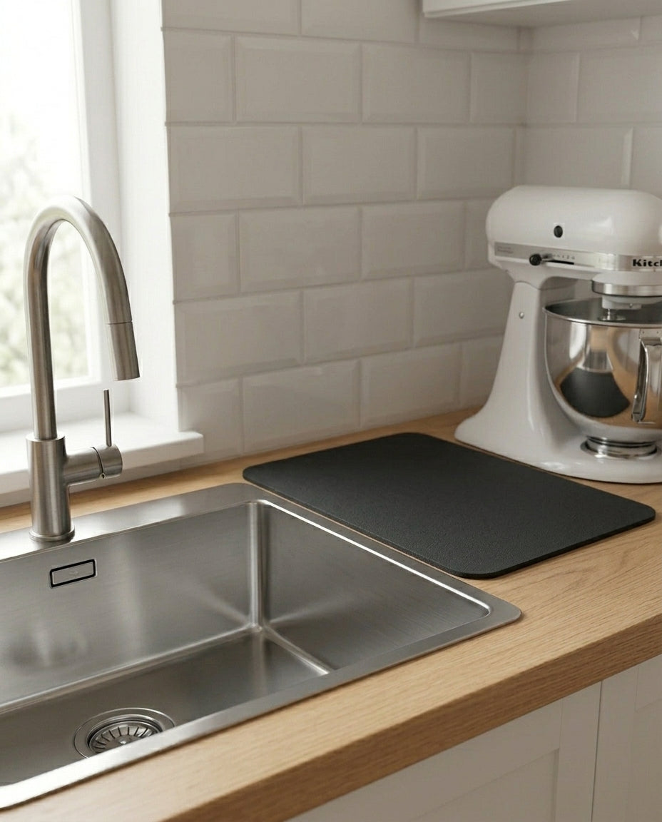 Kitchen Drying Mat – Fast-Absorbing Diatomite Dish Mat