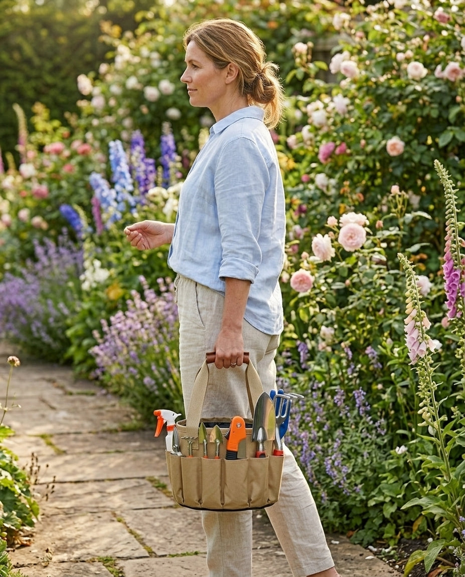 Garden Tool Set with Carry Bag – 10-Piece Kit
