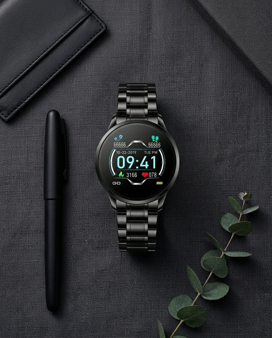 Classic Round Smartwatch – Bluetooth | Apple & Android