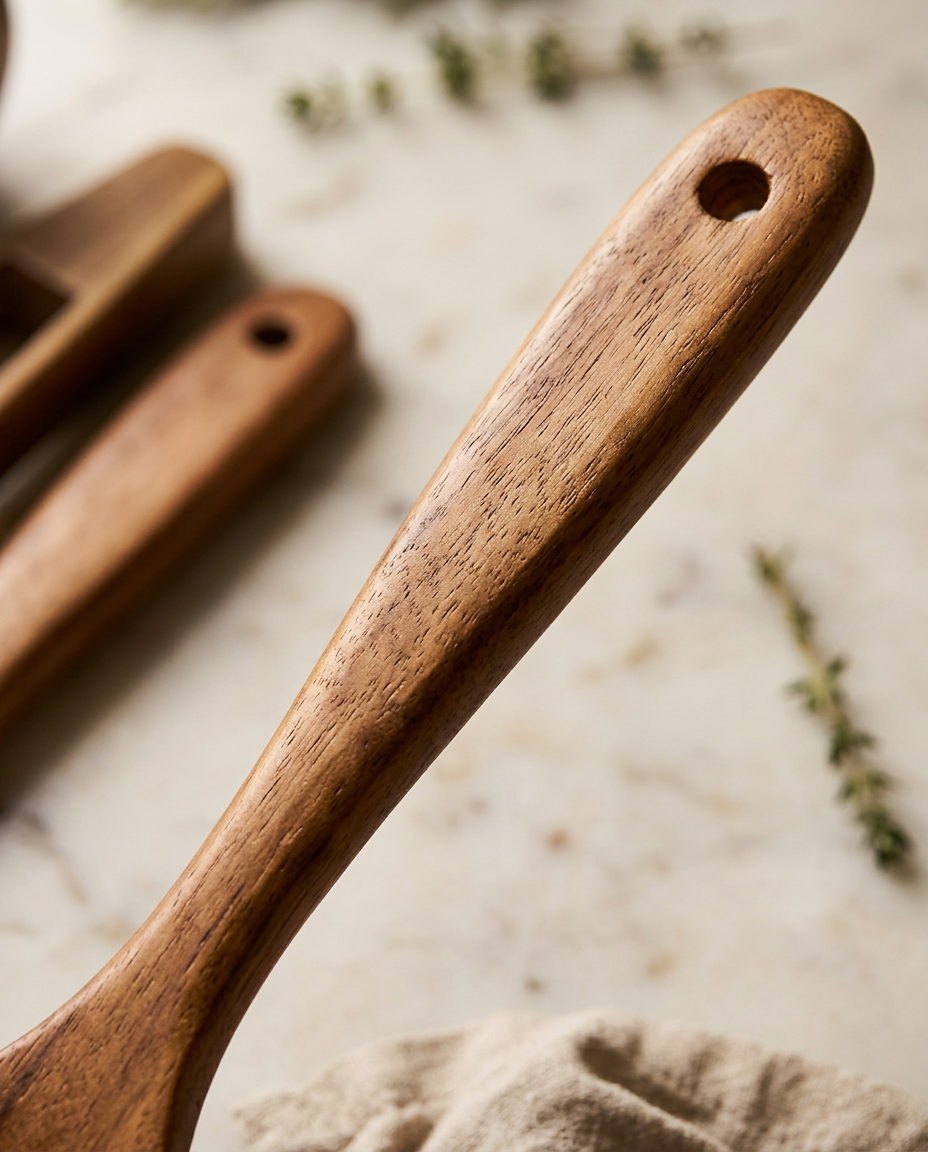 Wooden Kitchen Utensil Set 7-Piece | Natural Teak
