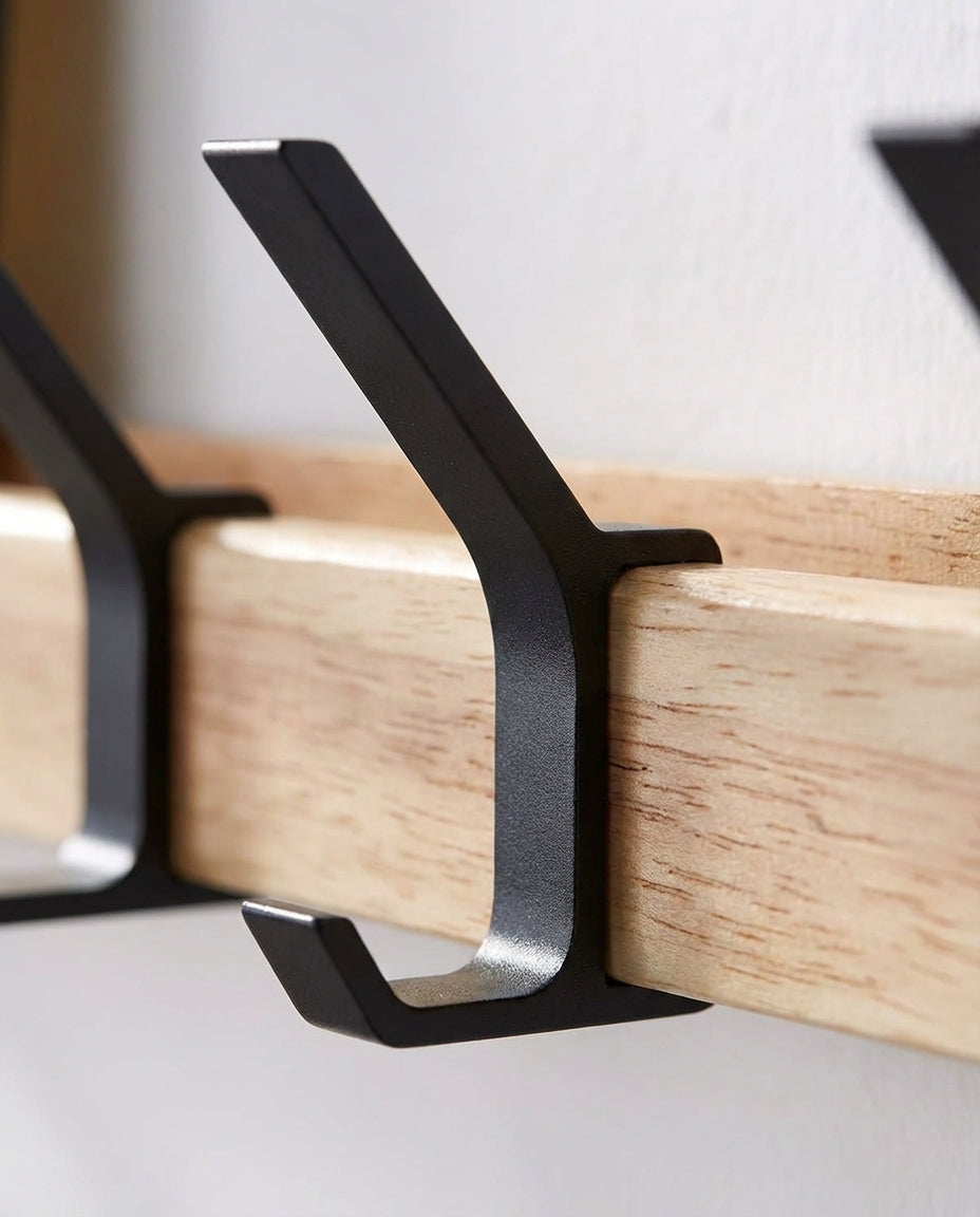 Wall Coat Rack with Movable Hooks – Nordic Flex