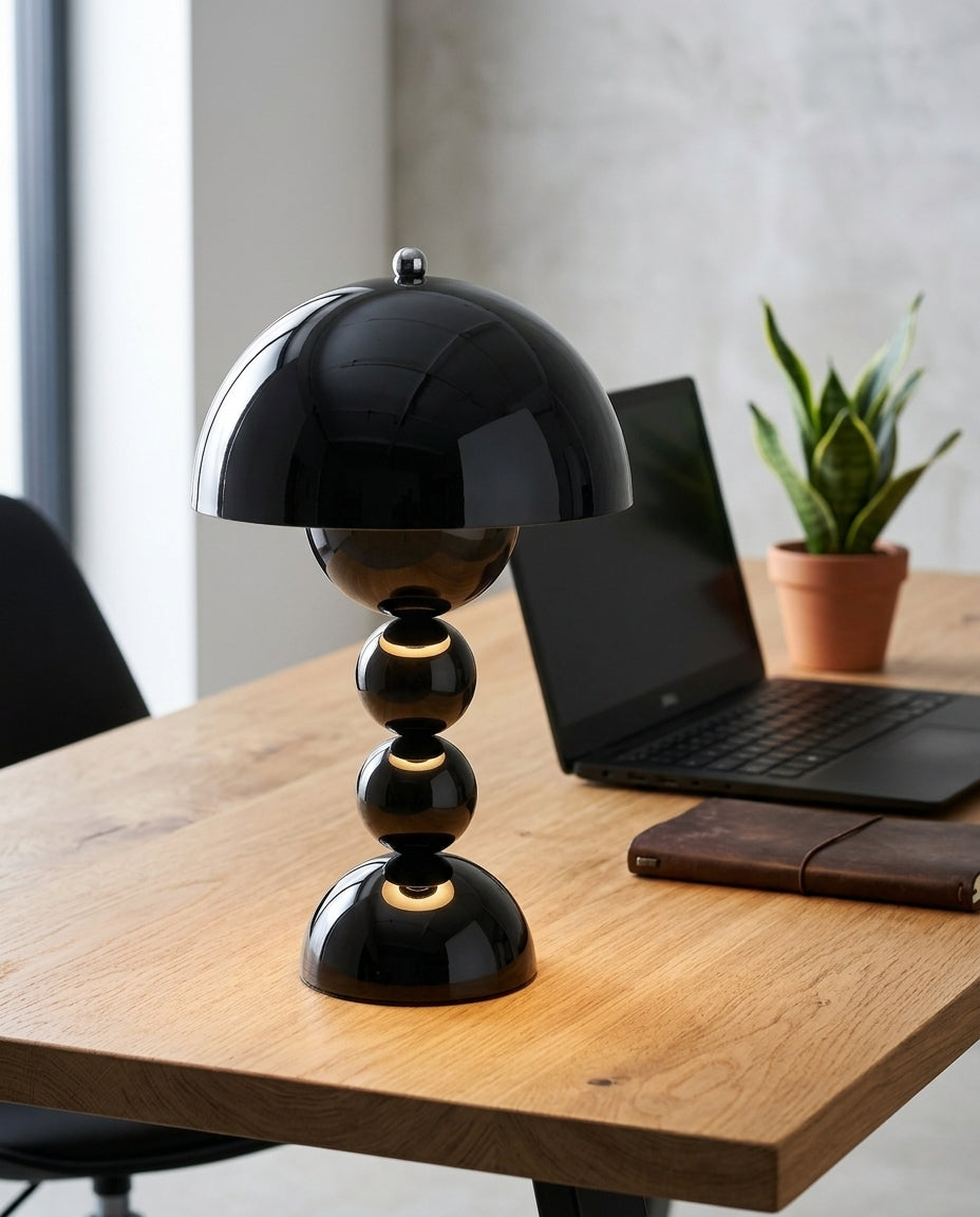 Scandinavian Table Lamp with Gold Accents | Orb Glow