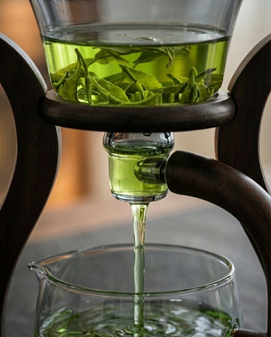 Pour-Over Glass Teapot Set | Magnetic Infuser & Drip Control
