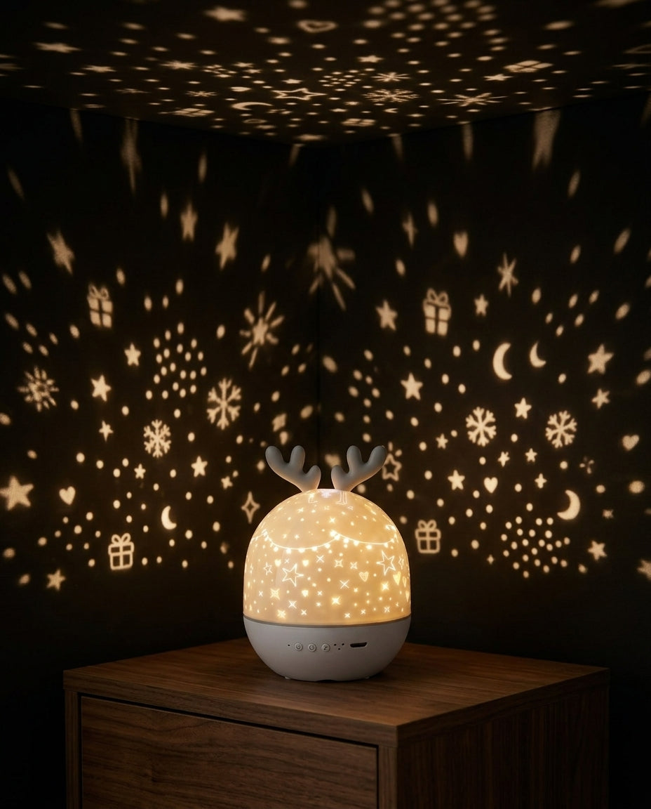 Star Projector Night Light | Kids Rotating Galaxy Lamp