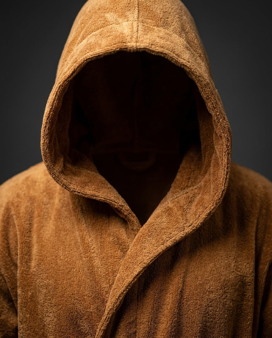 Men's Flannel Hooded Robe | Long Warm Bathrobe
