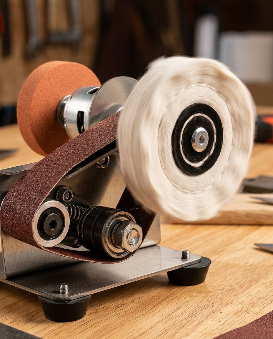 Precision Bench Trio — 3-in-1 Sharpening & Sanding Station