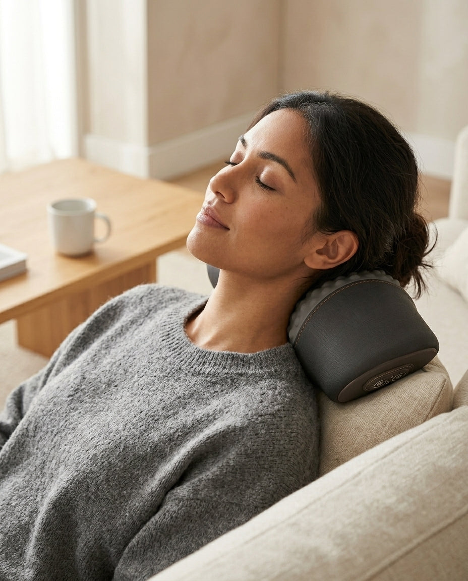 Neck Massage Pillow with Heat – Deep Relief Cushion