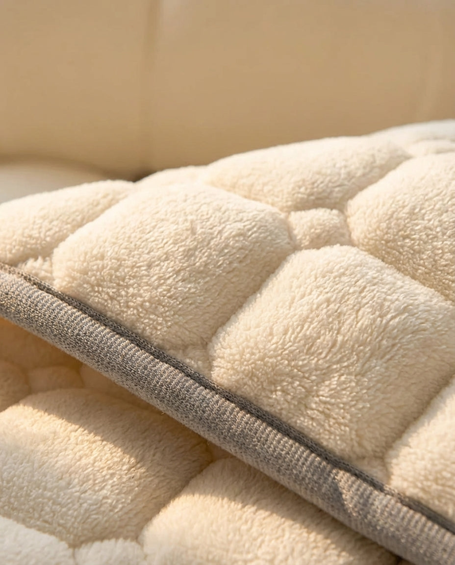 Quilted Fleece Bedspread | Soft Textured Throw Blanket