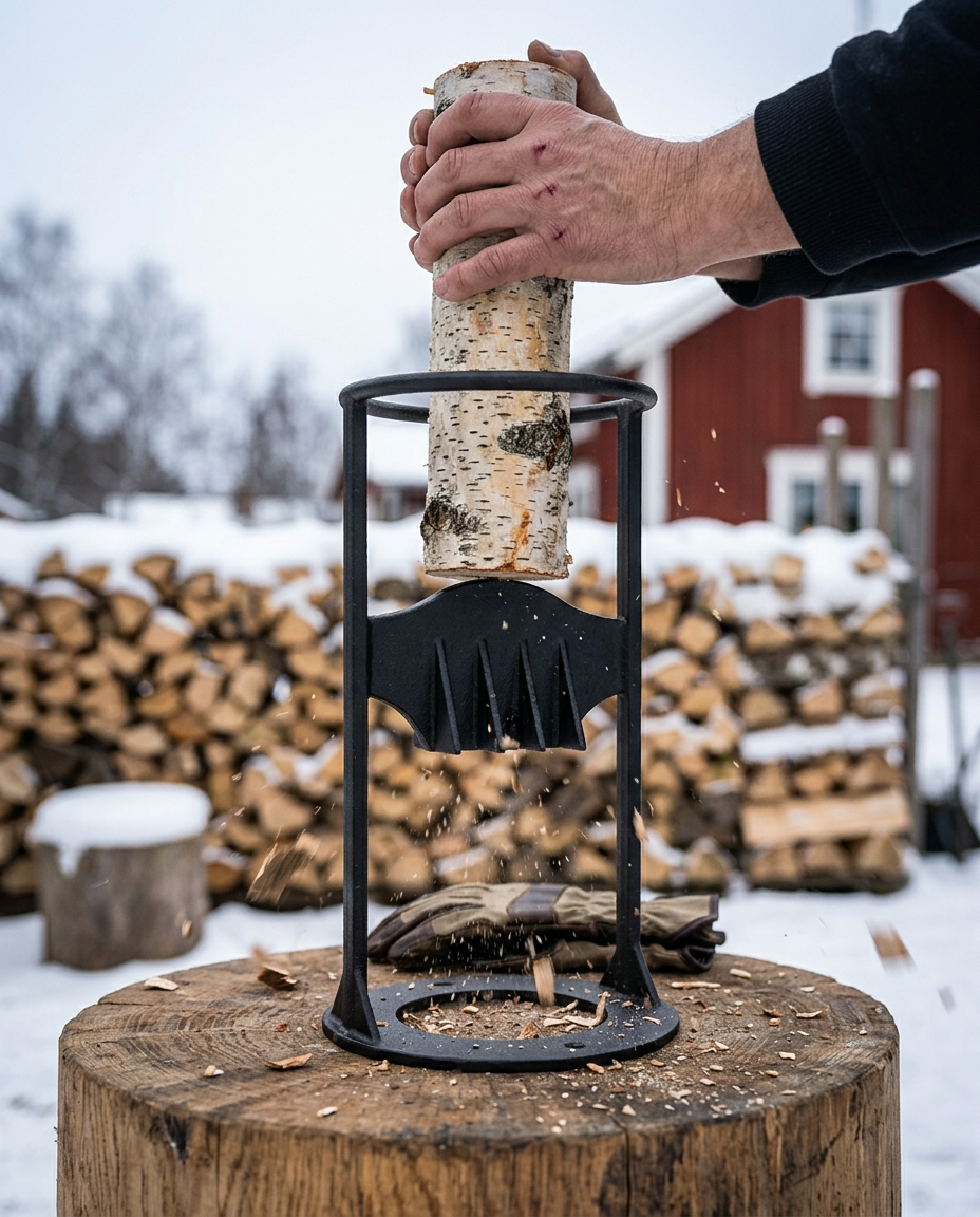 Cast Iron Log Splitter | Manual Wood Splitting Tool