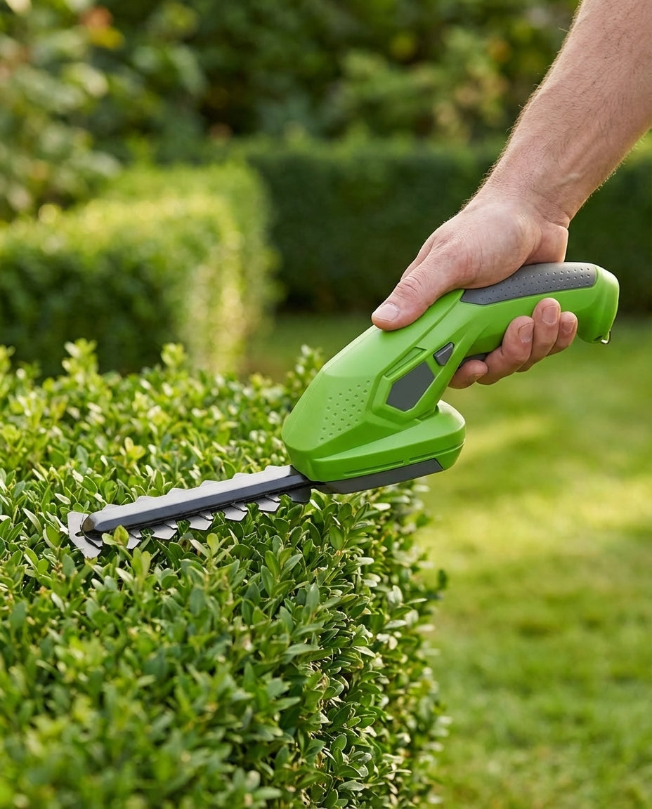 Cordless Hedge Trimmer – Lightweight One-Hand Pruning