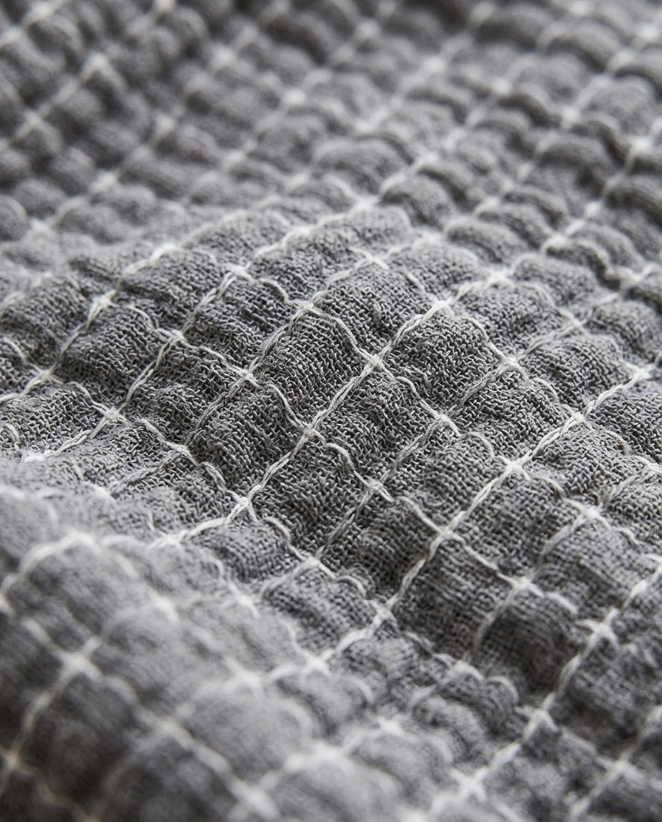 Cotton Check Throw Blanket – Soft & Breathable | 2 Sizes