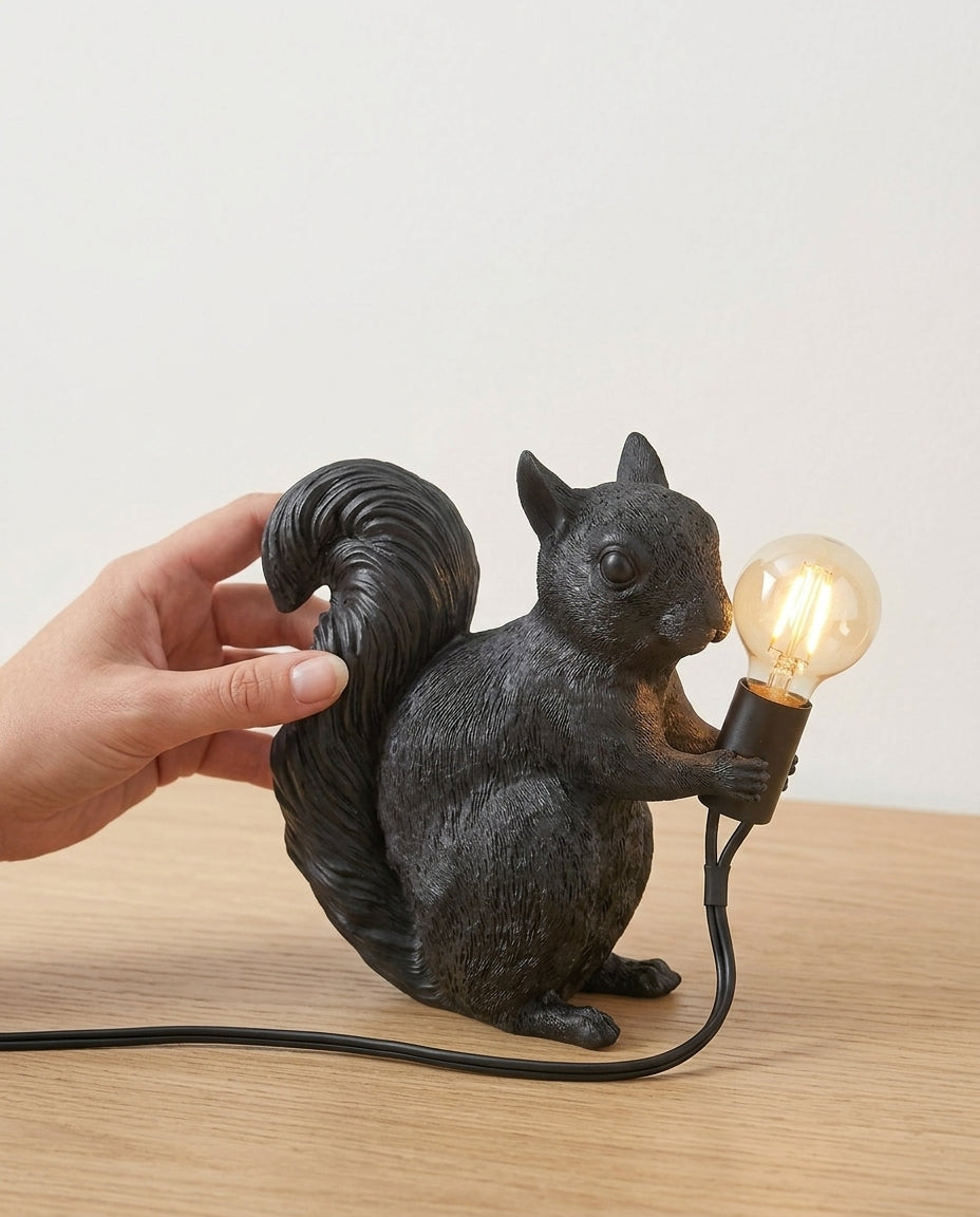 LED Squirrel Table Lamp | Warm Light for Kids' Rooms