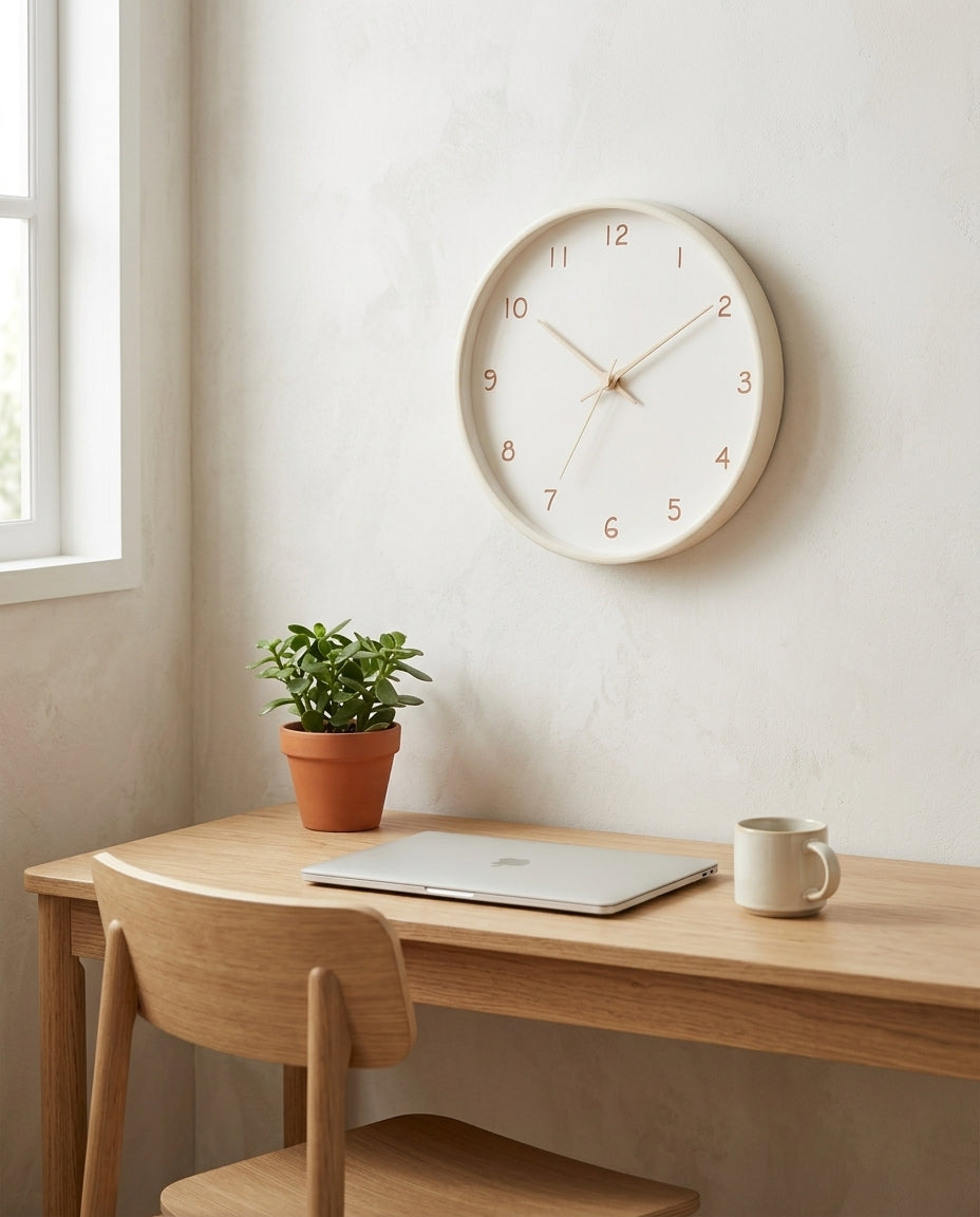 Silent Wood Wall Clock | Analogue Sweep Movement