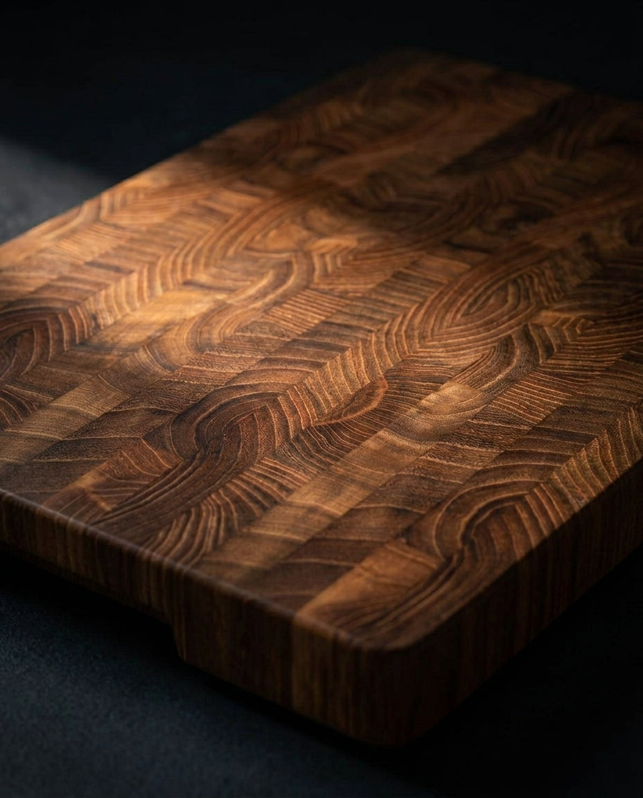 End-Grain Hardwood Chopping Board | Precision Kitchen Block