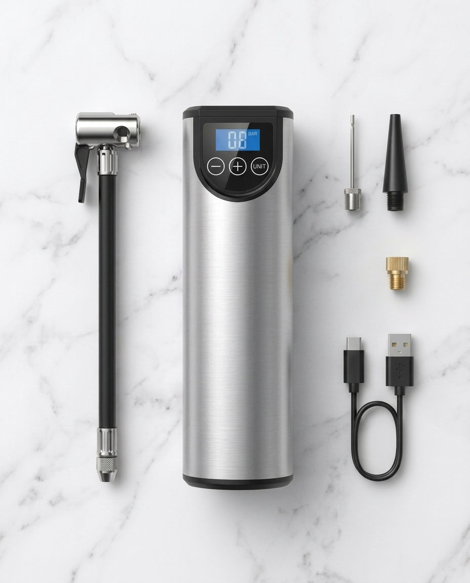 Portable Electric Air Compressor | Digital Pressure Display