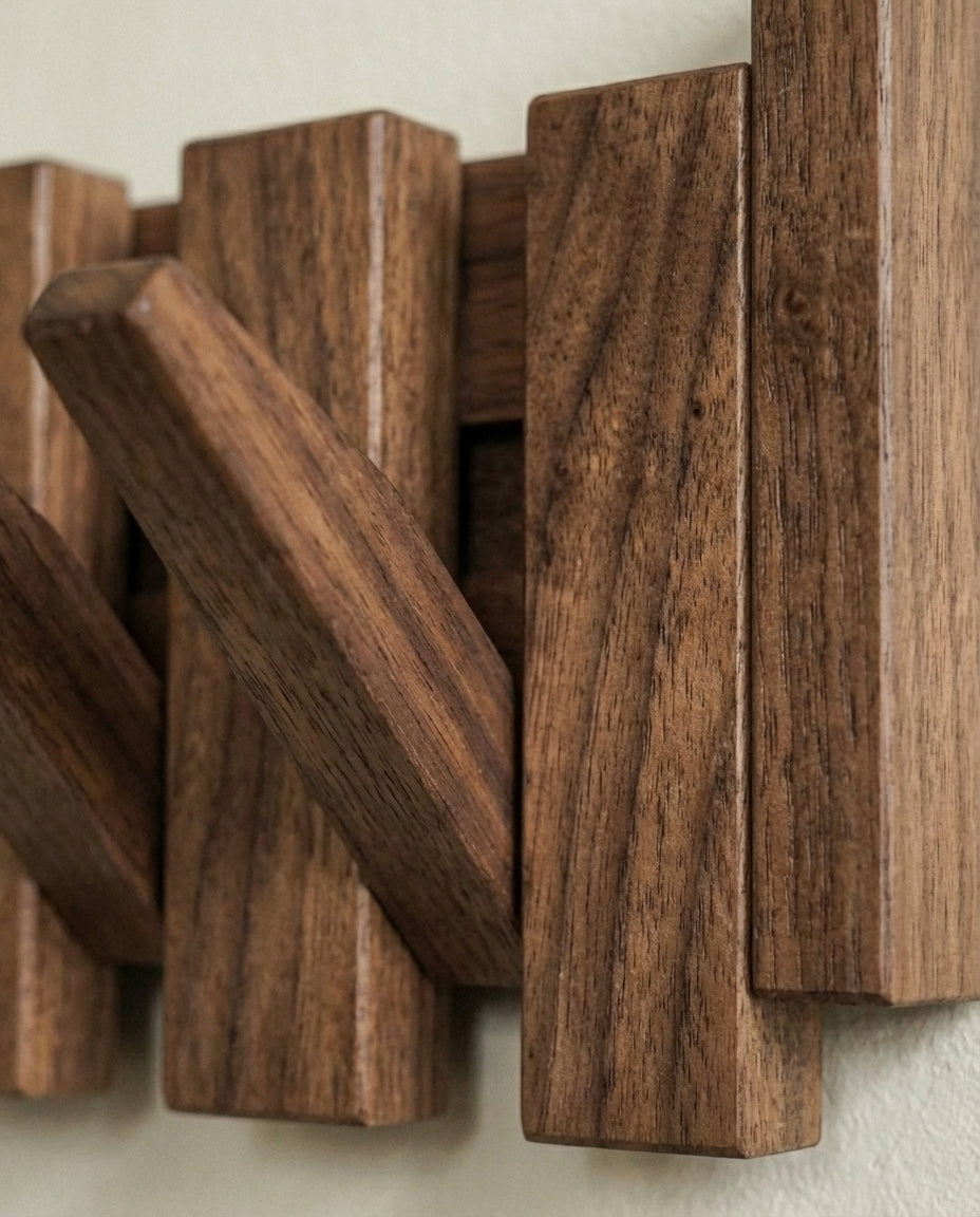 Piano Key Coat Rack – Solid Wood Wall Hook | KeyHang