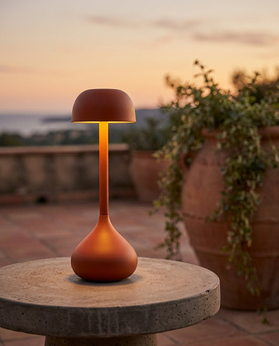 Wireless Dimmable Mushroom Table Lamp | Rechargeable