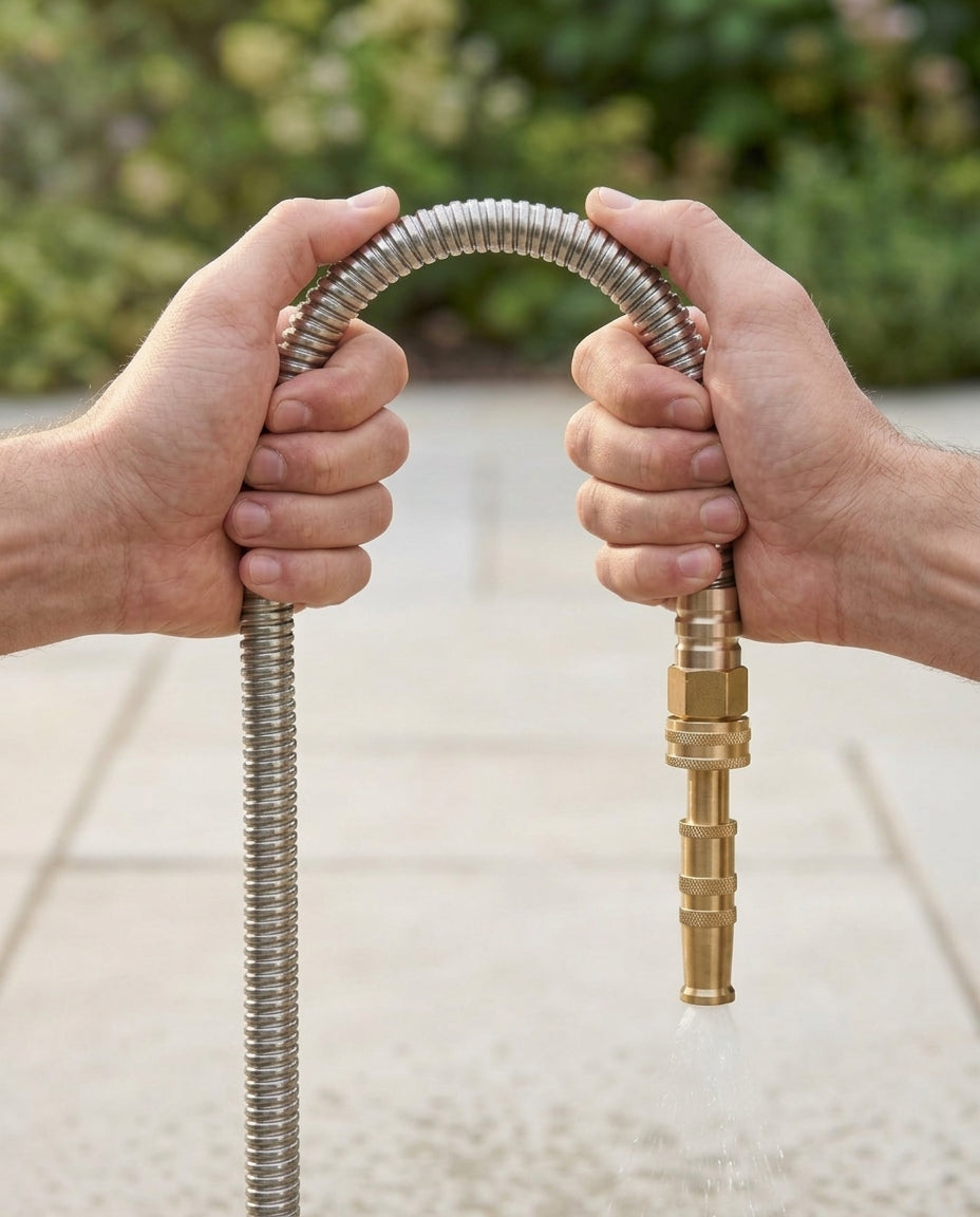 Stainless Steel Garden Hose | Brass Connector – 30 m