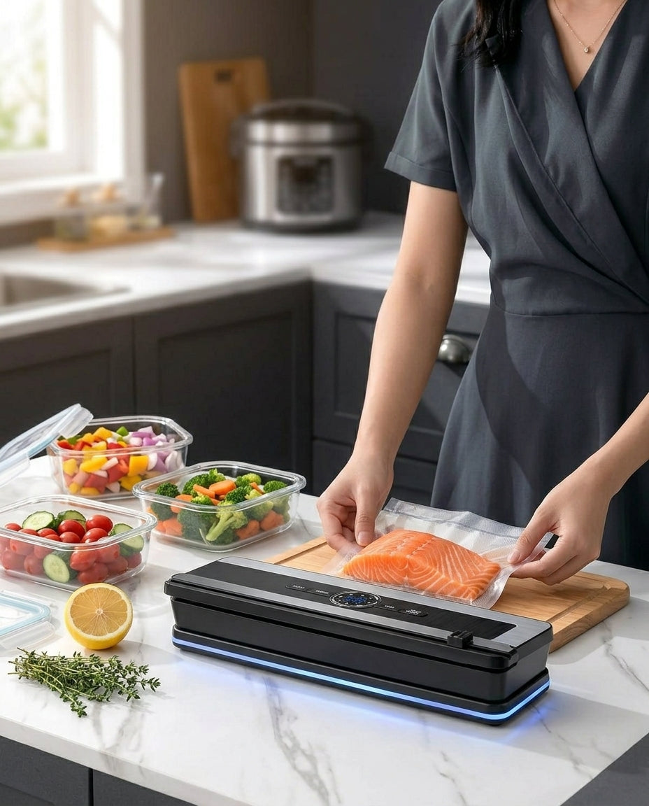 8-in-1 Vacuum Sealer with Built-In Cutter | FreshLock Pro
