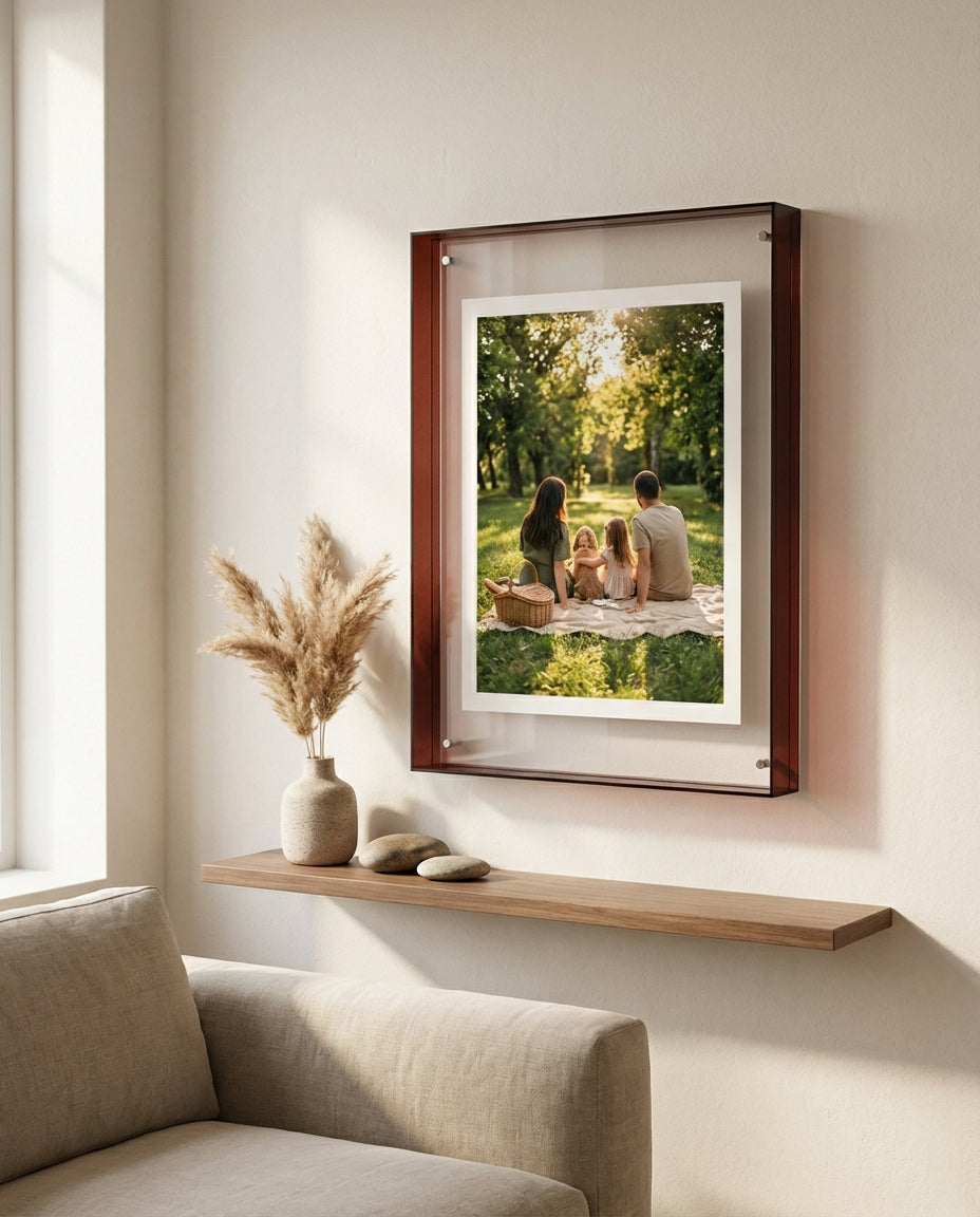 Coloured Acrylic Photo Frame | Modern Minimalist Design