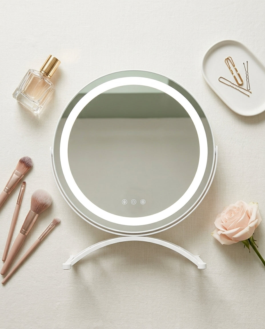 LED Makeup Mirror with Touch Control | Lumi Glow