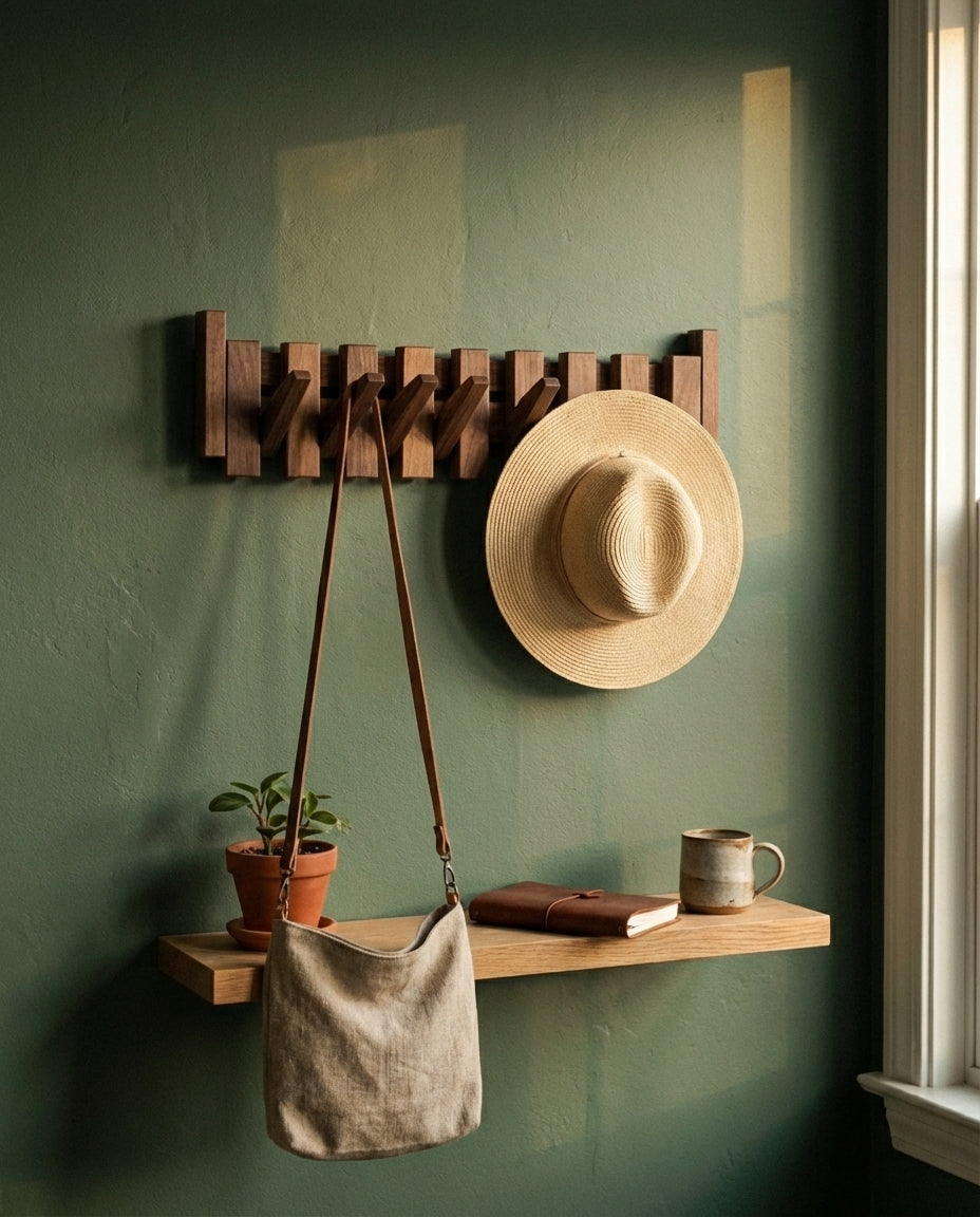 Piano Key Coat Rack – Solid Wood Wall Hook | KeyHang