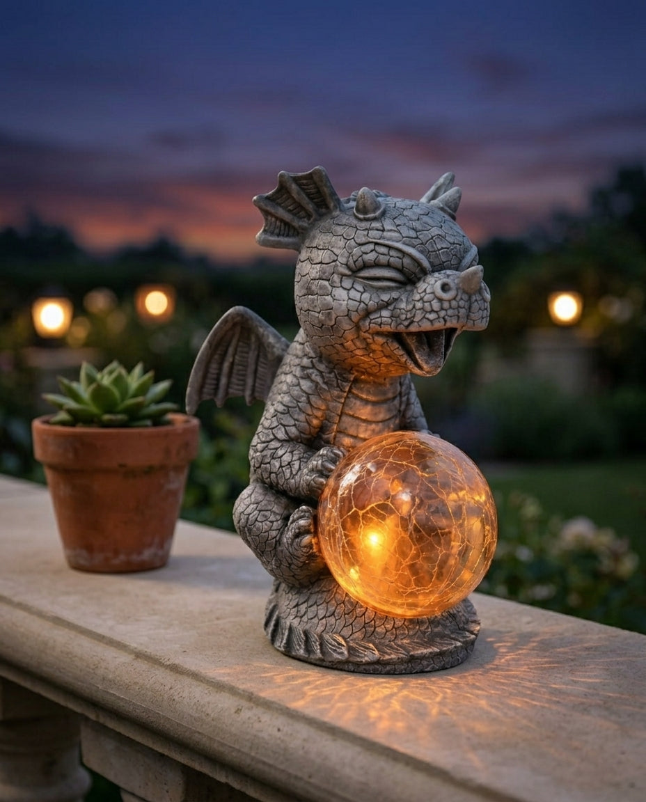 Dragon Orb LED Table Lamp – Warm Glow for Home & Office