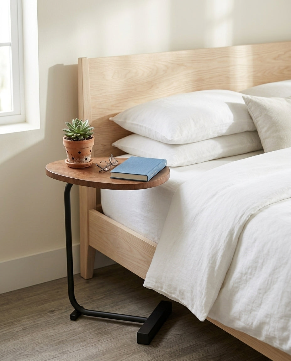 Compact Side Table for Living Room | Slimline Arc