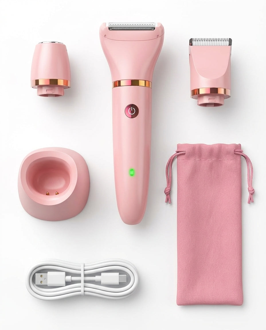 Electric Ladies Shaver 3-in-1 | Face & Body Hair Removal