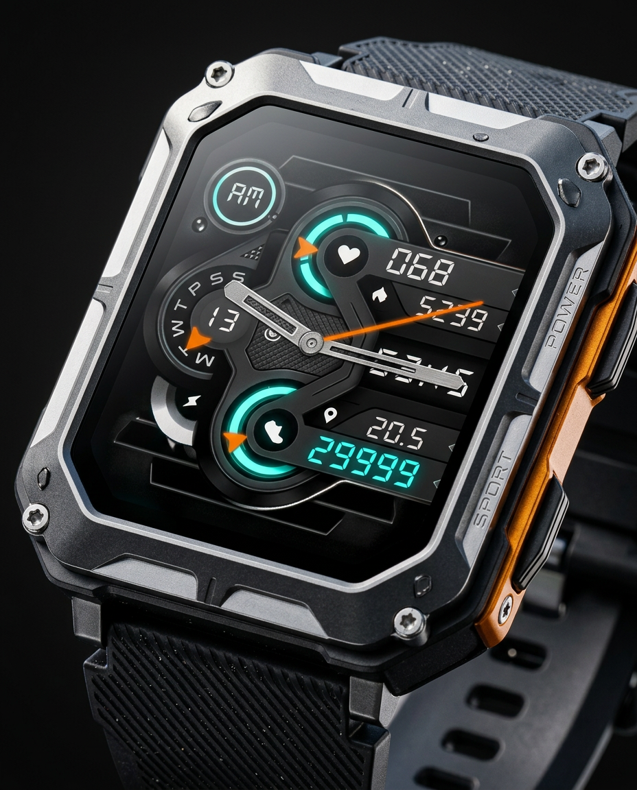 Rugged Smart Watch | Outdoor Tactical Sport Smartwatch